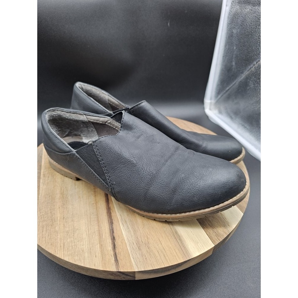 Eurosoft By Sofft Womens Size 9 Black Leather Slip On Shoes‎